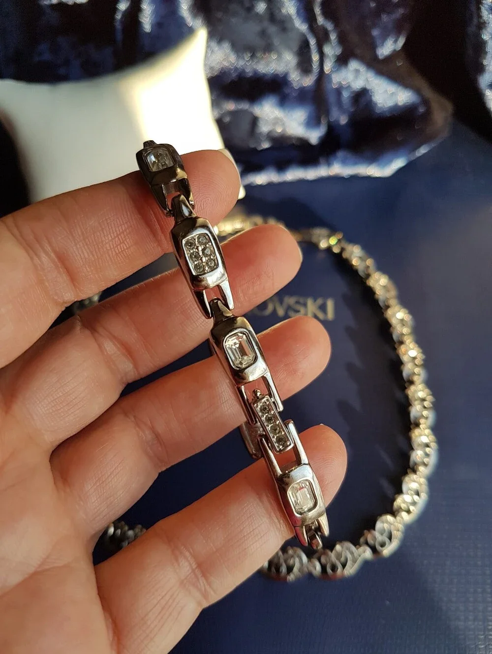 Swarovski authentic gunmetal